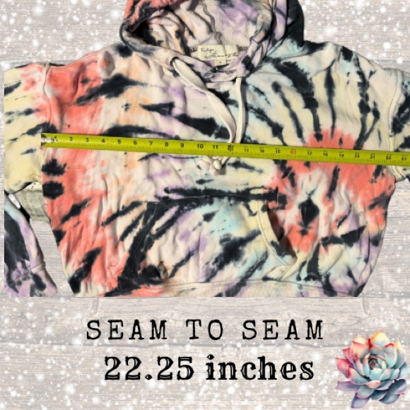 Vintage Havana Tie Dye Cropped Hoodie Size Smalll - Picture 2 of 4